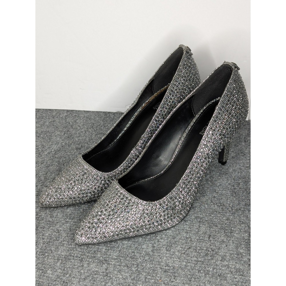 MICHAEL‎ Michael Kors Women's Silver Rhinestone 3" Heels Size 6 M